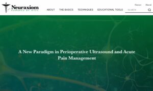 Decorative image with words saing "A New Paradigm in Perioperative Ultrasound and Acute Pain Management"